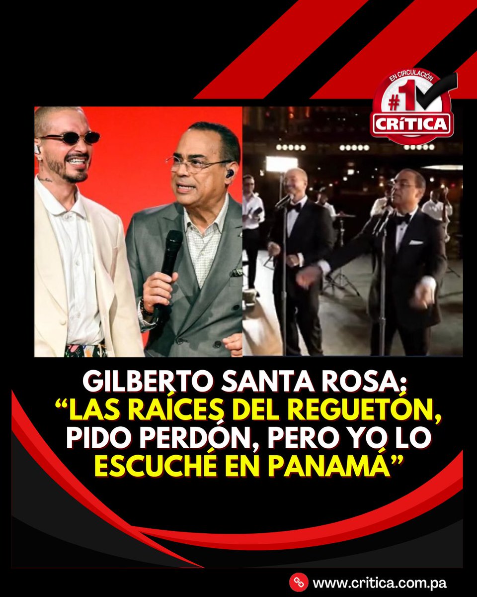 #ShowCri El maestro de la salsa aprovechó una entrevista en la que estaba junto a J Balvin y afirmó que en Panamá nació este género que les dio de comer a muchos reguetoneros. "No soy de ese género, pero yo lo escuché en Panamá", contó.

critica.com.pa/show/gilberto-…