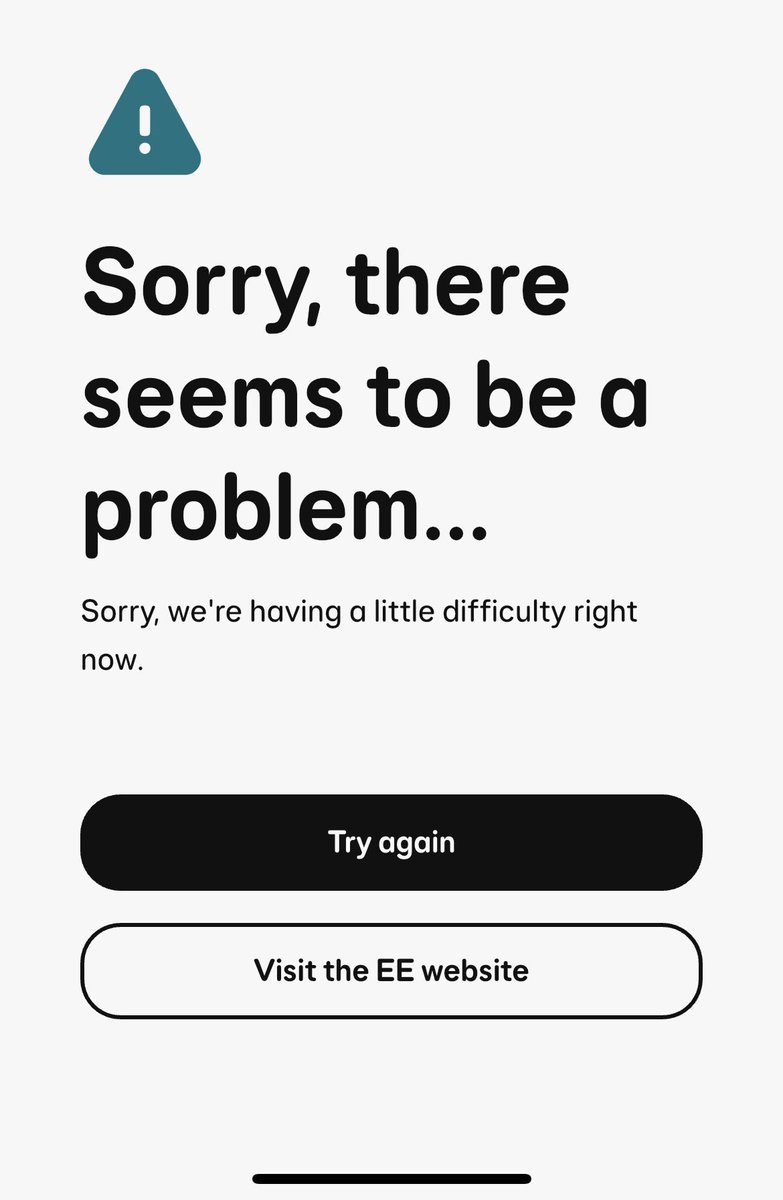 johnsandell's tweet photo. @EE And now the app doesn’t work! Updated to the latest version. Logged in, was forced into 2FA, set up a PIN, then it asked me to log in and do all that again, then it said there’s a problem. Then I did it all again. And again. Does EE actually know what it’s doing? https://t.co/eGdLli7BWM