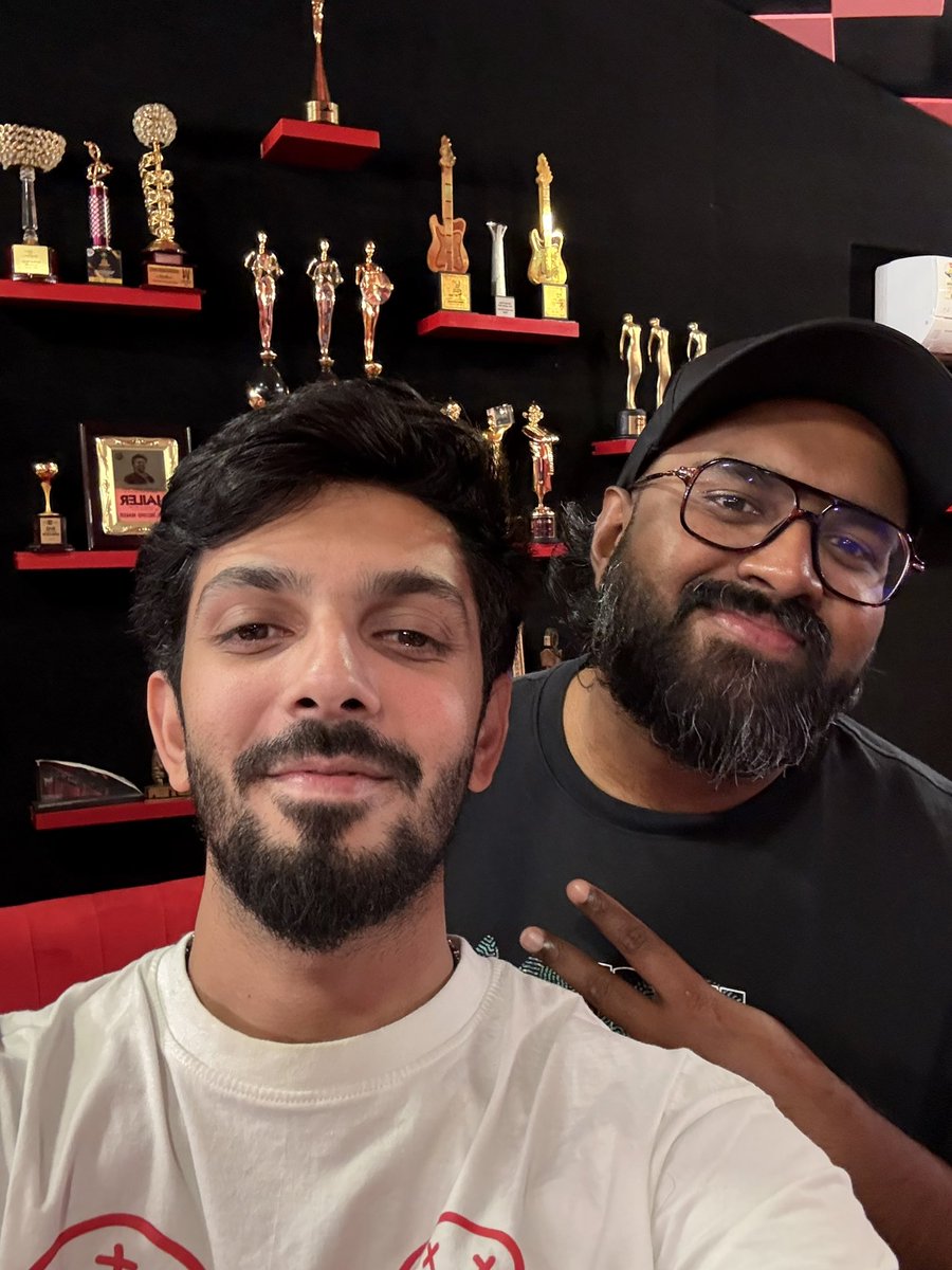 kebajer's tweet photo. Cooking some #coolie magic with @anirudhofficial !! https://t.co/889t8sIL4a