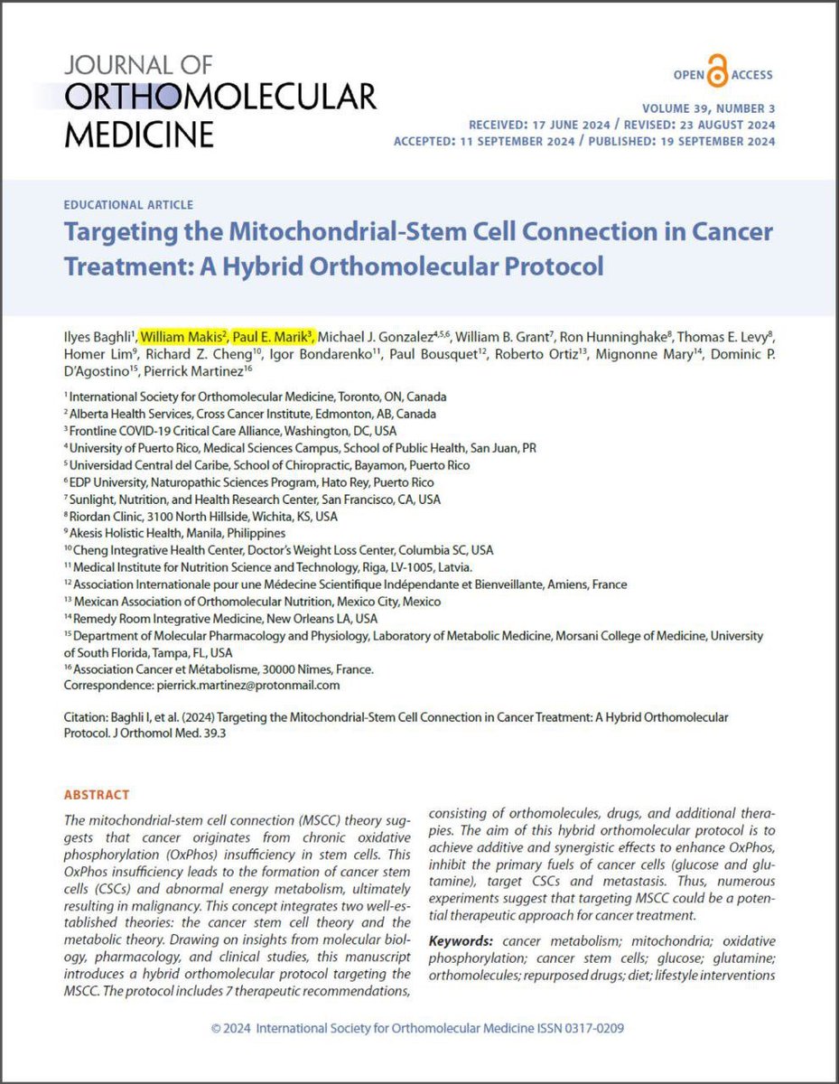 skymeds_store's tweet image. BREAKING NEWS: First-in-the-World Ivermectin, Mebendazole and Fenbendazole Protocol in Cancer has been peer-reviewed and published on Sep.19, 2024! 

The future of Cancer Treatment starts NOW.

My thanks to lead authors Ilyes Baghli and Pierrick Martinez for their incredible…
