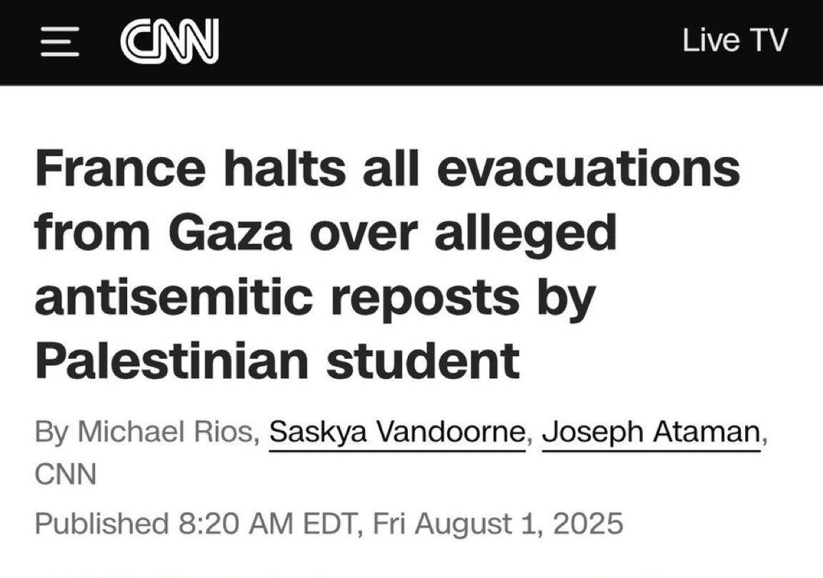 BREAKING: France halts all Gaza evacuations after a Gazan student—granted refugee status and a scholarship—was caught posting “Kill Jews everywhere,” praising Hitler, and demanding hostage executions.

What exactly did France expect?