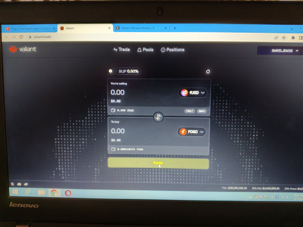 Spent the evening exploring <a href="/ValiantTrade/">Valiant</a> on <a href="/FogoChain/">Fogo</a> and the experience is super impressive.

Ultra fast execution, smooth UX and zero friction no bugs, no lags just a seamless flow.

It genuinely feels like a different level of onchain trading.

If this is the testnet