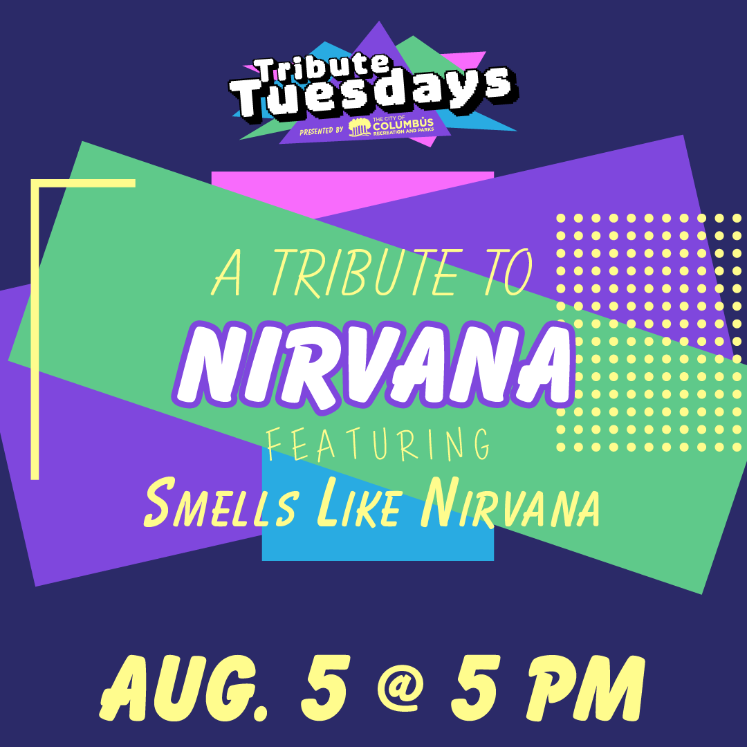 Celebrate the best of the '90s at Tribute Tuesday! 💿🎶✨

Admission is FREE! Join us as Smells Like Nirvana pays tribute to Nirvana:

📅 Aug. 5
🕔 5 p.m.
📍 Bicentennial Park

Learn more: bit.ly/4jaGixa.
