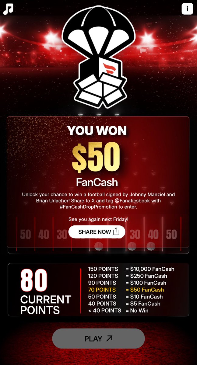 Play the #FanCashDropPromotion today

⁦<a href="/FanaticsBook/">Fanatics Sportsbook</a>⁩  fanatics.onelink.me/5kut/p6fykbjo