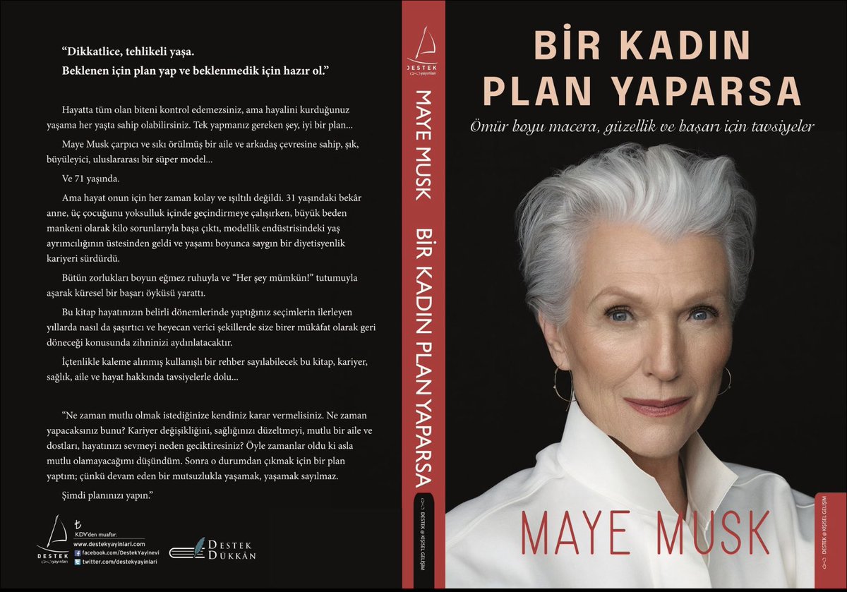 Maye Musk (@mayemusk) on Twitter photo My book is available in Turkish. In fact, the publishers <a href="/destekyayinlari/">Destek Yayฤฑnlarฤฑ</a> have renewed my contract. Enjoy ๐๐ My book is available in Turkish. In fact, the publishers <a href="/destekyayinlari/">Destek Yayฤฑnlarฤฑ</a> have renewed my contract. Enjoy ๐๐