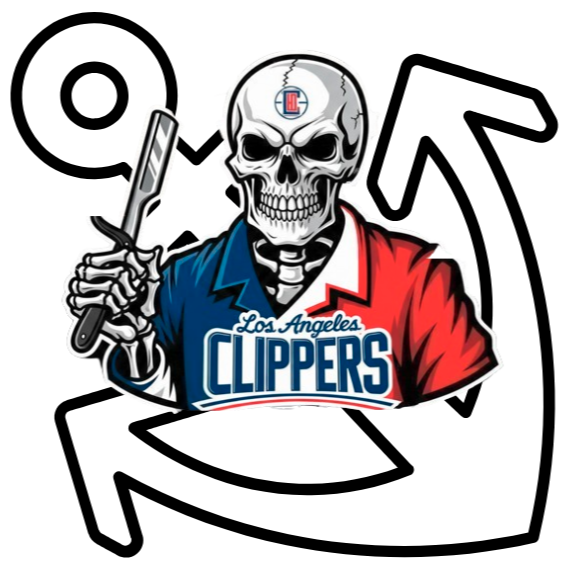 TailgateHans's tweet photo. If I had full creative control of the @LAClippers brand, I'd turn them into the Raiders of the NBA

Going with a pirate crew of skeletons to keep the maritime vibes; a ship or anchor behind the skeleton

"Clippers" in this case refers to barbers

Thoughts? https://t.co/2Djl5DwzH1