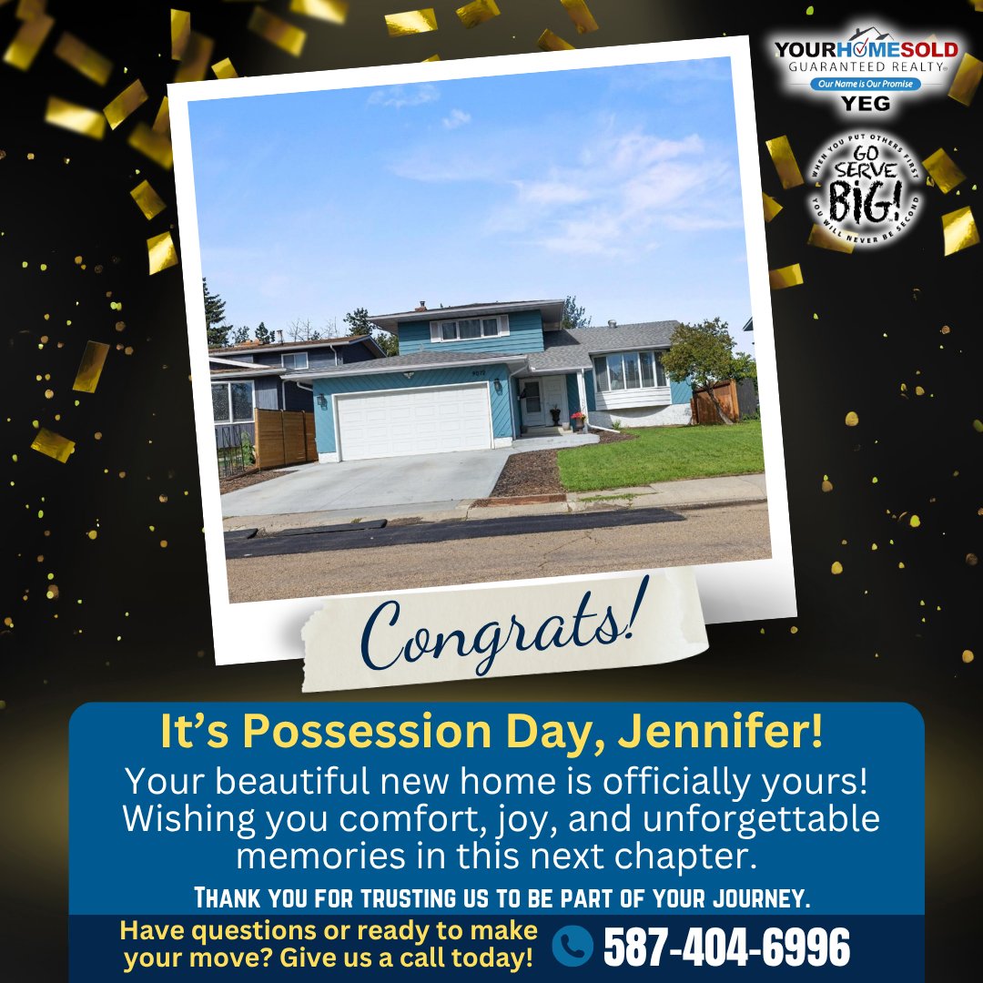 yhsgrealtyyeg's tweet image. 🔑 It’s Possession Day!

Your beautiful new home is officially yours! Wishing you joy, comfort &amp;amp; unforgettable memories in this new chapter.
📞 587-404-6996
🏠 YHSG Realty YEG | 🪪 Chris Miller
#PossessionDay #WelcomeHome #yegrealestate #yeg #alberta #yhsgrealtyyeg #NewBeginnings