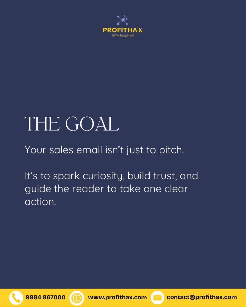 ProfitHax_10X's tweet image. Want to write sales emails that don’t get ignored?

DM us &quot;LEAD MAGNET&quot; for more information.

#SalesEmails
#EmailMarketingStrategy
#ColdEmailTips