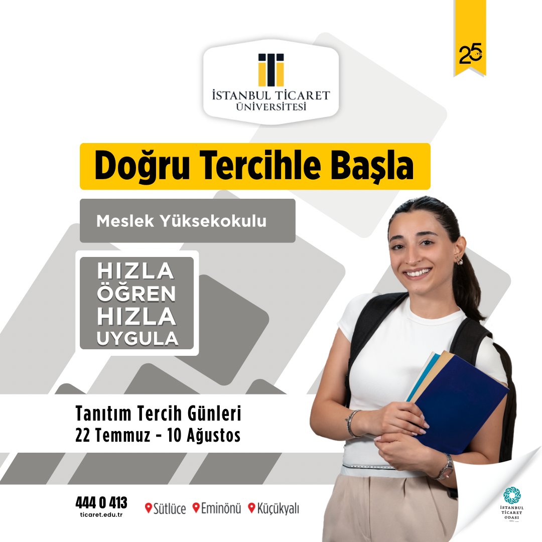 ticaretedutr's tweet image. 🎓 Meslek Yüksekokulu
Kariyerine hızlı ve güçlü bir başlangıç yap!
İş dünyasıyla iç içe, uygulamalı eğitimlerle fark yarat.
Hızla Öğren, Hızla Uygula.
#BilgisayarProgramcılığı #BilgisayarTeknolojisi #SiberGüvenlik
#DoğruTercihleBaşla
📞 444 0 413
#ÜniversiteTercihi…