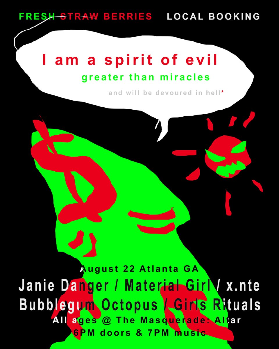 📣 JUST ANNOUNCED!
🍓 Girls Ritual &amp; Bubblegum Octopus w/ <a href="/Wifesucker/">Janie Danger 🥂</a>, <a href="/materialgirlrap/">🇵🇸 MATERIAL GIRL 🇵🇸</a>, &amp; x.nte
📆 8/22 in Altar
🎫 ON SALE NOW
🔗 bit.ly/grbo-8-22