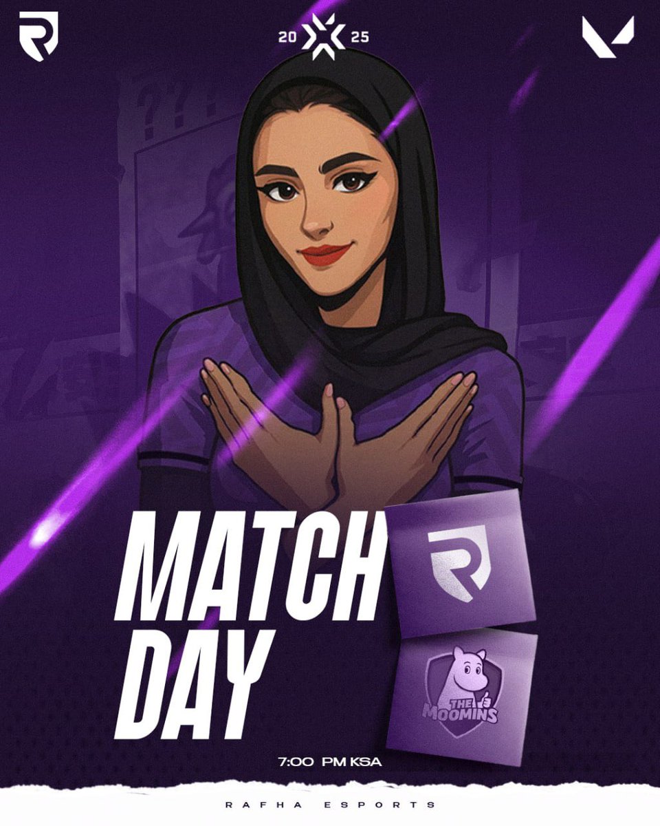 Match Day 

7:00 PM 🇸🇦

<a href="/yukinavlr/">yukina.</a>
<a href="/serllln/">Sereen</a> (IGL)
<a href="/BAAD_BUNNYY/">Nurhan</a>
<a href="/Loly_Elbanna/">Loly</a>
<a href="/SyeVLR/">Sye</a>
<a href="/aiki_vlr/">Aiki</a> 

#VCTGameChangersEMEA