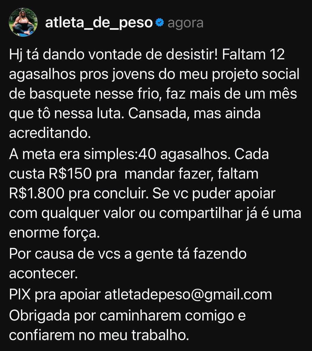 AtletaPeso's tweet image. Respira e bora!