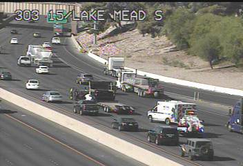 *TRAFFIC ALERT* (8:57a) - Center lanes blocked on 15S past Lake Mead. (Pic RTC/FAST)