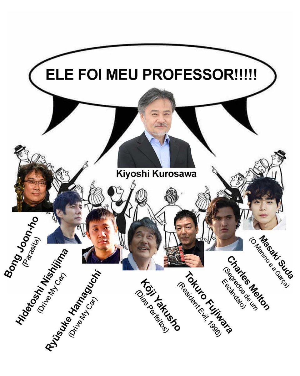 O2Playfilmes's tweet image. É comum ver o nome de Kiyoshi Kurosawa ao lado da palavra “mestre”; e não é exagero. Ele foi, literalmente, professor de Ryusuke Hamaguchi (Drive My Car) e influenciou cineastas como Bong Joon-ho (Parasita).

Segue o fio pra entender o impacto desse grande diretor japonês! 👇
