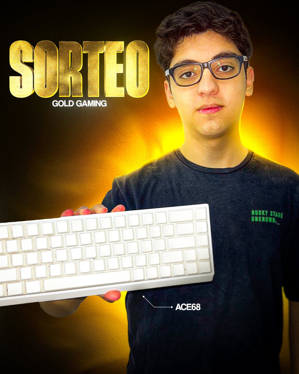 SORTEO TECLADO ACE68 🎁

1⃣ Like y RT a este Tweet.
2⃣ Menciona a 2 amigos. 
3⃣ Seguir a <a href="/goldgamingAR/">Gold Gaming</a> y <a href="/randuimmm/">T6 Randu</a> 

El ganador del premio sera anunciado el dia Lunes 11 de agosto 📅 (Es valido para todo el mundo)

🍀 Doble de chances si participas tambien en el sorteo de IG