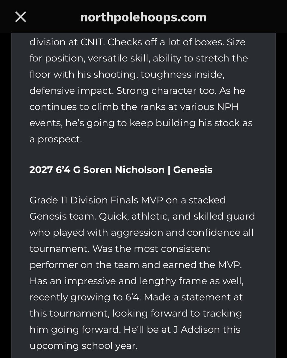 Thank you <a href="/Joe_NPH/">Joe Moussa</a> for the NPH write up. Huge thank you to <a href="/CanadianNIT/">CNIT</a> for hosting a great weekend. I averaged:

17.5 Ppg
5 Apg
7 Rpg
2 Spg
Won tournament MVP

<a href="/michaeltorres03/">Michael Torres</a> <a href="/NorthPoleHoops/">NPH</a> <a href="/Tariq_NPH/">Tariq Sbiet 🏆🇨🇦🇺🇸🌎🏀</a> <a href="/onpointscouting/">On Point Scouting</a>