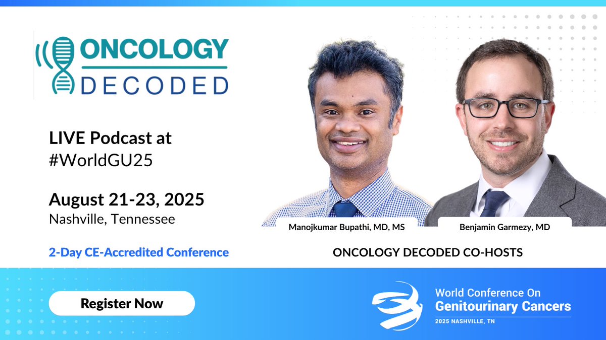 Oncology Decoded (@oncologydecoded) on Twitter photo Excited to partner with World GU to help translate all of the new exciting data to help you in clinic tomorrow!
Also register for World GU where our own <a href="/BGarmezy/">Benjamin Garmezy</a> and many others will be speaking on the latest updates in #guonc #prostatecancer #bladdercancer and #kidneycancer Excited to partner with World GU to help translate all of the new exciting data to help you in clinic tomorrow!
Also register for World GU where our own <a href="/BGarmezy/">Benjamin Garmezy</a> and many others will be speaking on the latest updates in #guonc #prostatecancer #bladdercancer and #kidneycancer