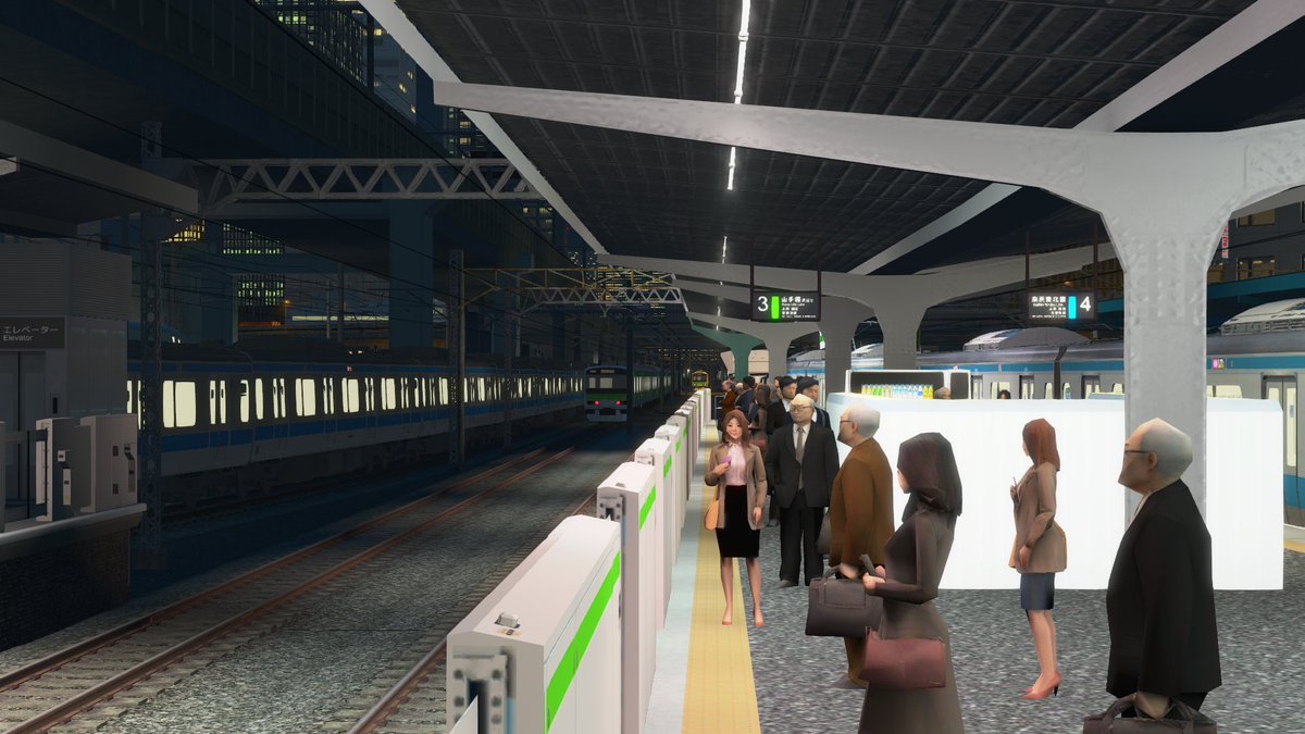 JenperTC's tweet image. The evening commute... 🚃

#CitiesSkylines #山手線