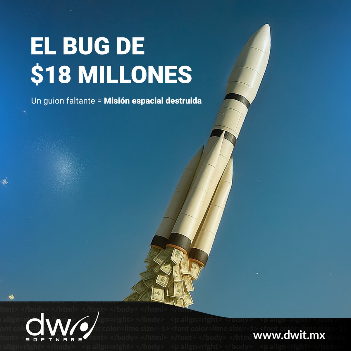 software_dw's tweet image. ¿Sabías que un pequeño error de programación provocó el fracaso de la sonda Mariner 1 de la NASA en 1962? Un guion faltante en el código de navegación desvió el cohete, ¡y tuvieron que destruirlo a los 5 minutos del despegue! 🚀 #SabíasQue #DesarrolloDeSoftware #Innovación