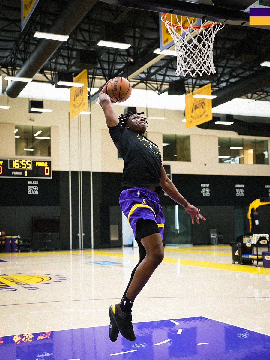 Adou Thiero in the lab putting in that WORK.

Locked in. No shortcuts. Just grind. 😤🔒
#Lakers #LakeShow