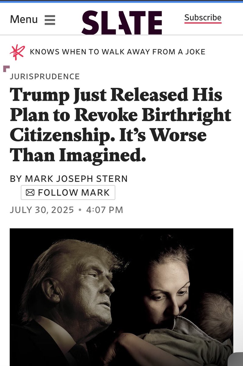 The plan to end birthright citizenship includes a harrowing term: “Neonatal arrests”

That’s right, if this goes through it will give ICE permission to arrest newborns right after birth &amp; designate them deportable. 

Still think this is the “pro life” party?
