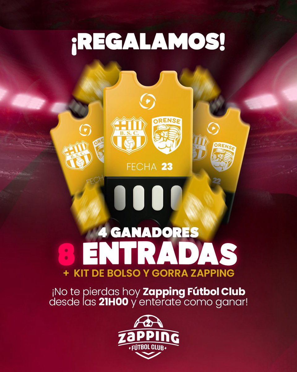 zapping_ecu's tweet image. #ZappingFC te lleva al Monumental 🎟️

Conéctate hoy a las 21:00 y descubre cómo ganar 🏟️