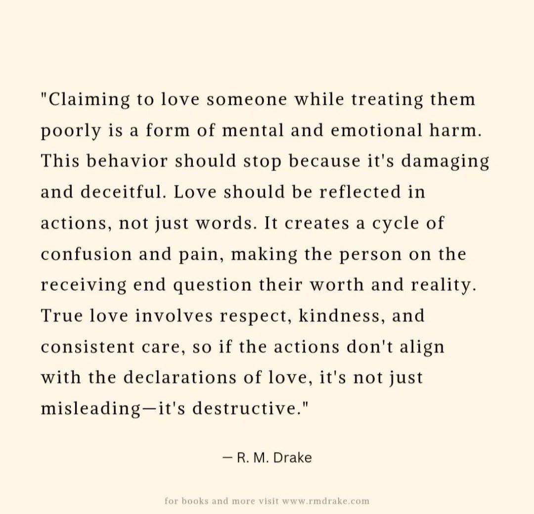 Claiming to love someone,...