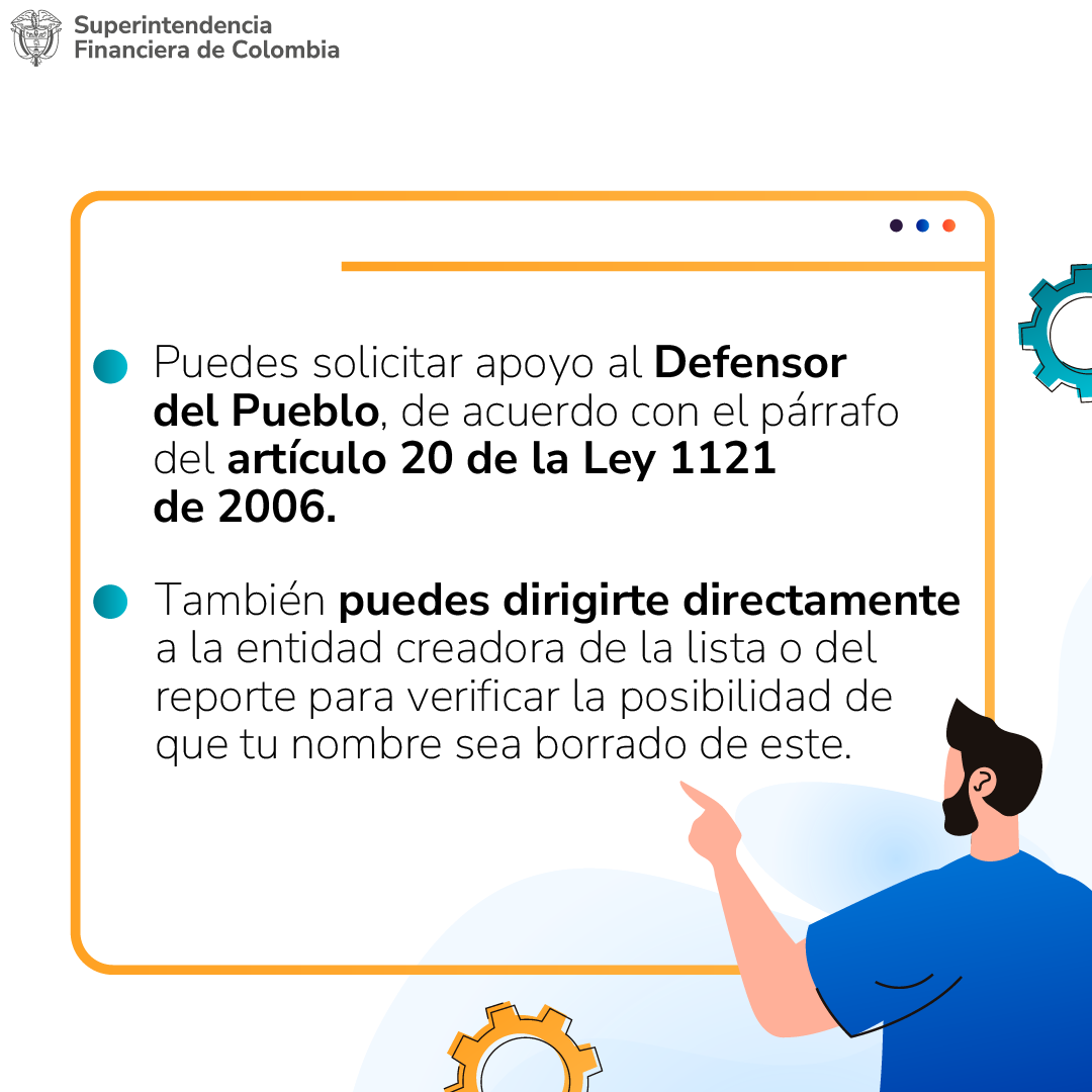 #AprendeConLaSFC | ¿A quién puedes acudir si te encuentras en una lista relacionada con lavado de activos en Colombia?