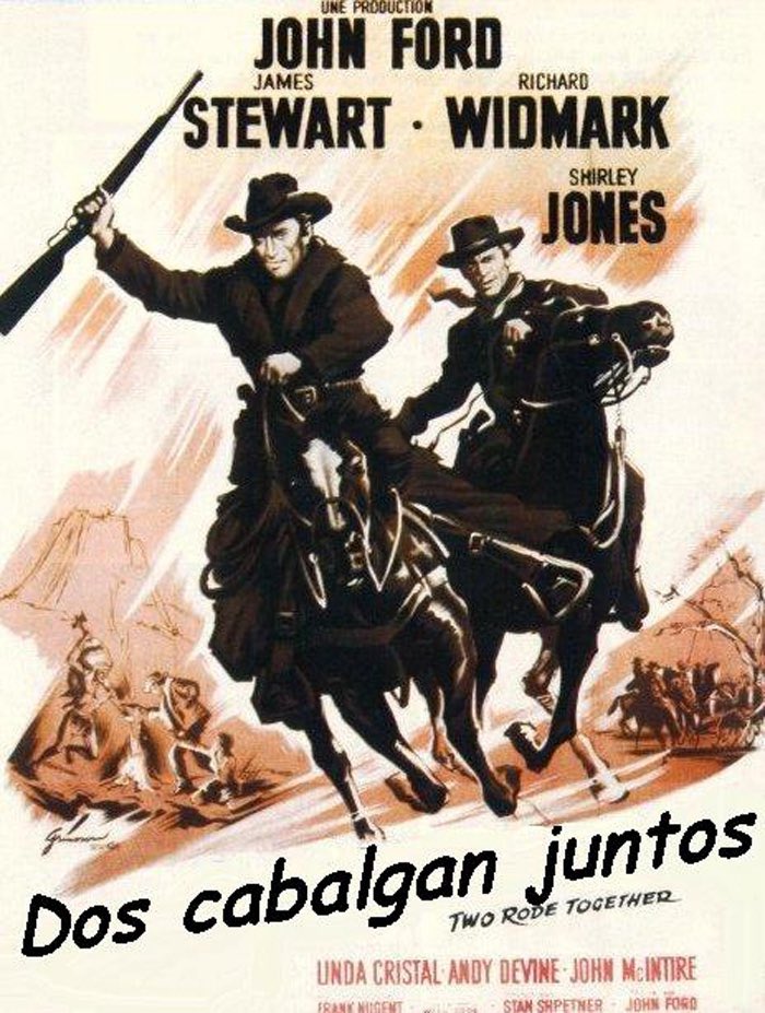 ¿Quién dice que el #Domingodewestern no pueda ser un viernes de manera excepcional? Con un John Ford menos excelente, pero magnífico en cualquier caso: ‘Dos cabalgan juntos’ #JamesStewart #RichardWidmark