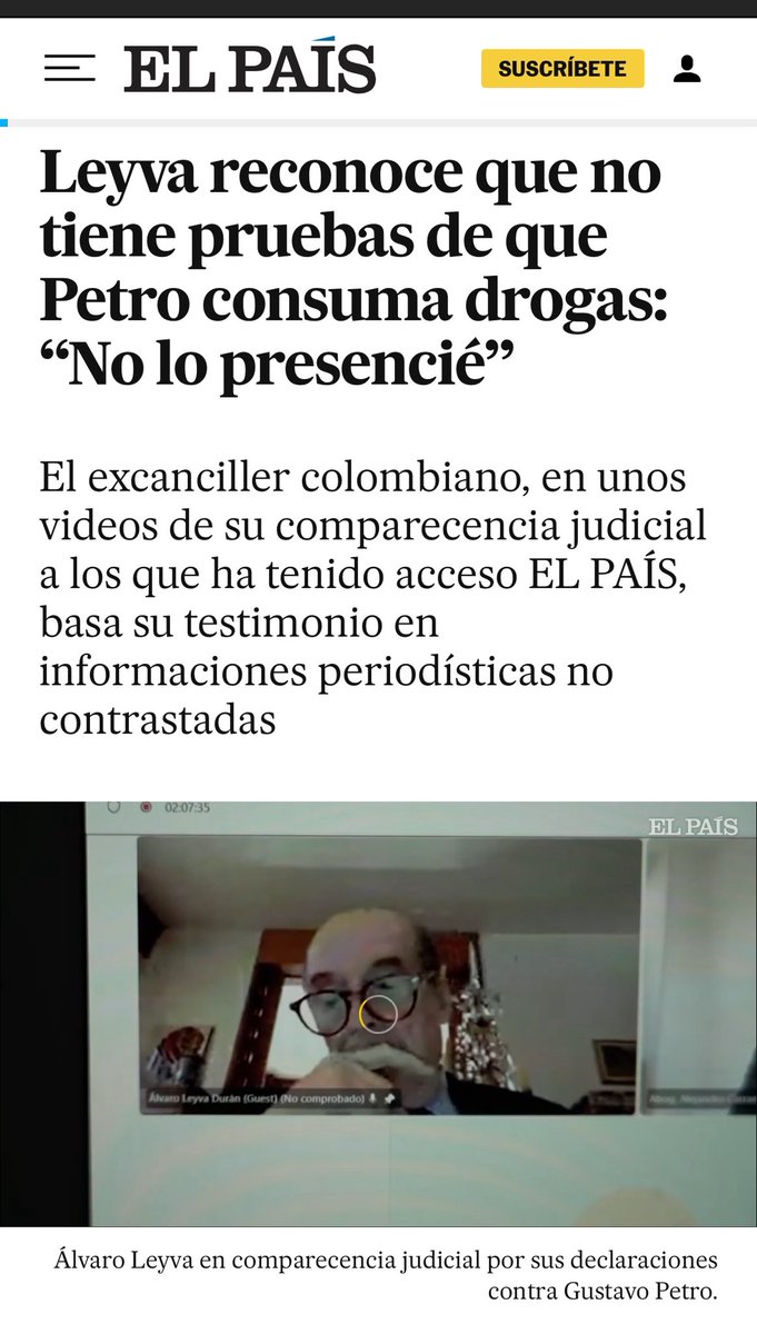 🤐Ese retractación en sede judicial de Álvaro Leyva no tendrá el mismo tratamiento periodístico que sus tres cartas alevosas que con morbo ocuparon tanta tinta y reflectores. 

La cobarde prensa hegemónica hizo el gran despliegue pero hoy guarda 🔇silencio o musita escasa línea👇🏾