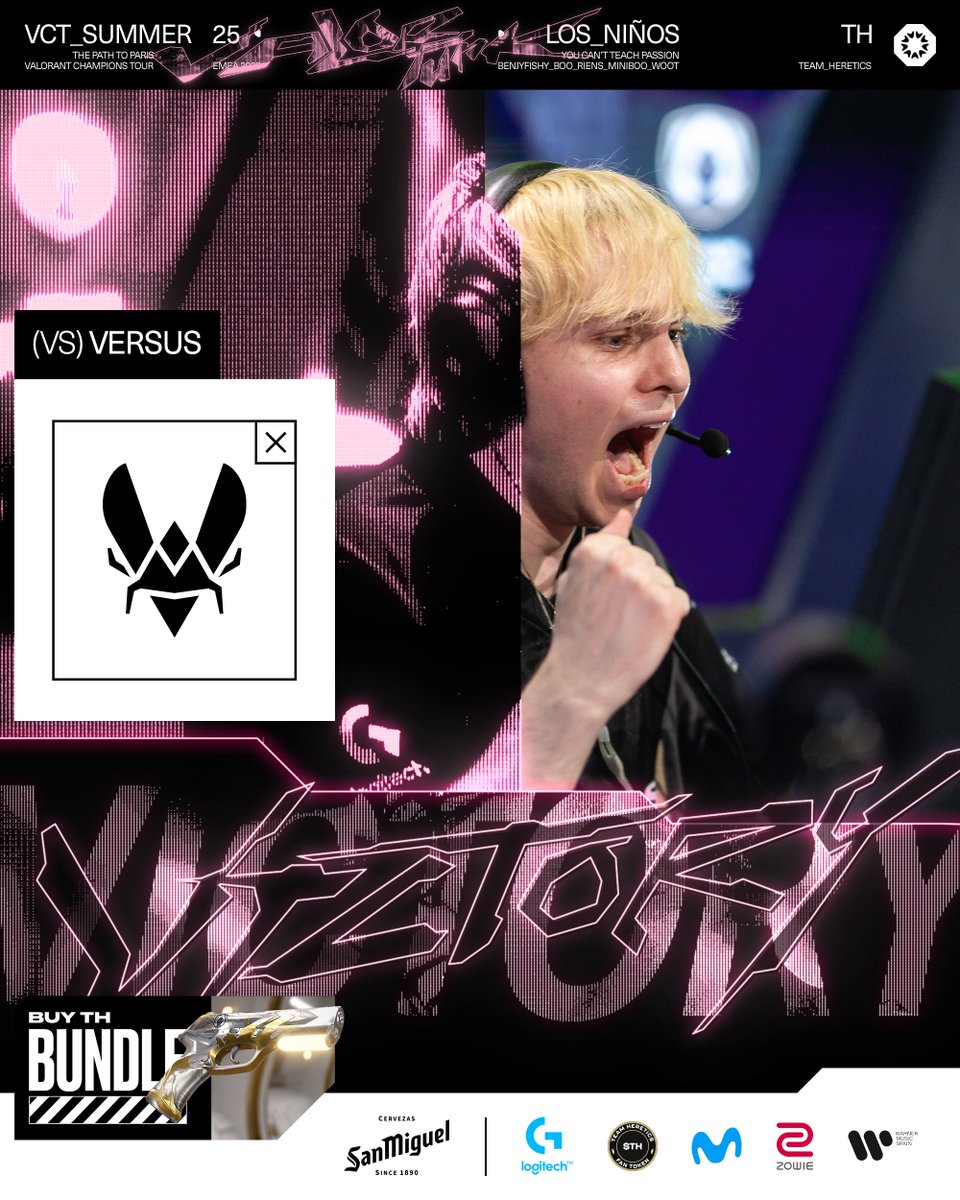 FINALLY, A MATCH WITHOUT (ALMOST) ANY HEART ATTACKS 🤧

Close maps but we take the 2-0 win against <a href="/TeamVitality/">Team Vitality 🐝</a> 🫡

#VamosHeretics | #VCTEMEA