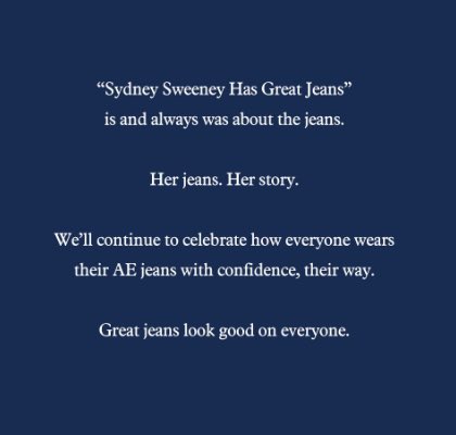 American Eagle is not backing down …