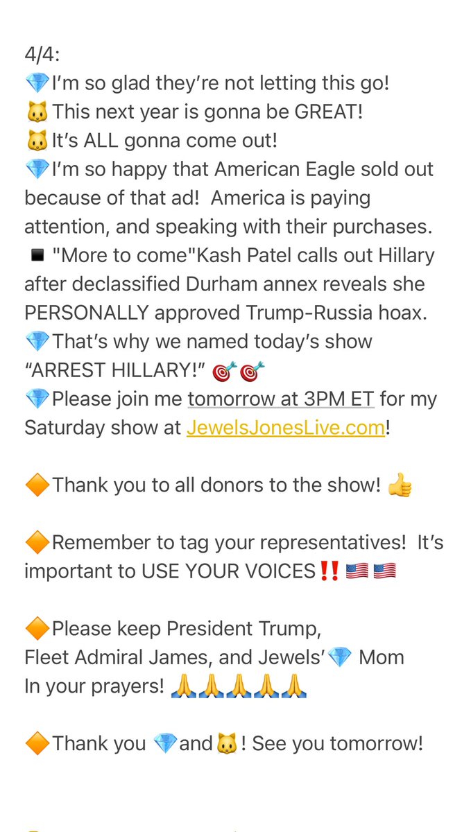 RobPligrimSr's tweet photo. FRIDAY 8/1/2025 #InTheLitterbox w/
@JewelsJonesLive 💎 & @Catturd2 🐱
Ep.#854: ”ARREST HILLARY!”
🔶Escalation of Russia Posturing
🔶Election Fraud in 2020 EXPOSED
🔶Russiagate Hoax EXPOSED
🔶Hillary PERSONALLY Approved Hoax!
🇺🇸Best podcasts anywhere‼️🇺🇸
https://t.co/OmOVKbQQtL 3PM ET SATURDAY
Next Live Litterbox 3PM ET MONDAY
Podcast links:
KICK Link:
https://t.co/L9q0UNteUX…
Spotify Link:
https://t.co/TF3Q48AYKD…
Highlights (1-4) below👇