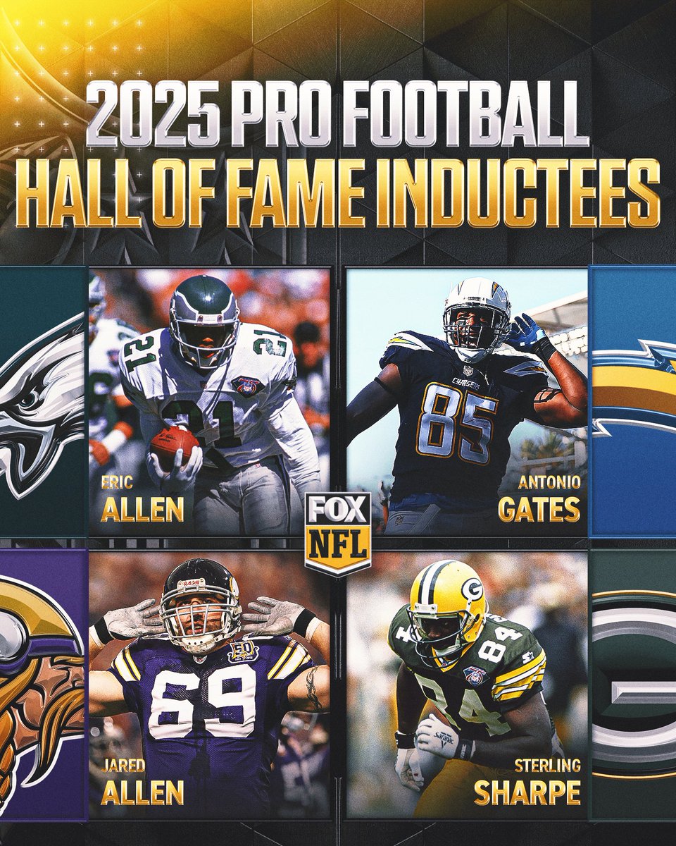 NFLonFOX's tweet photo. Tonight, we honor the game's greatest!

Congratulations to the @ProFootballHOF 2025 class 👏 https://t.co/cEet4E5Lto
