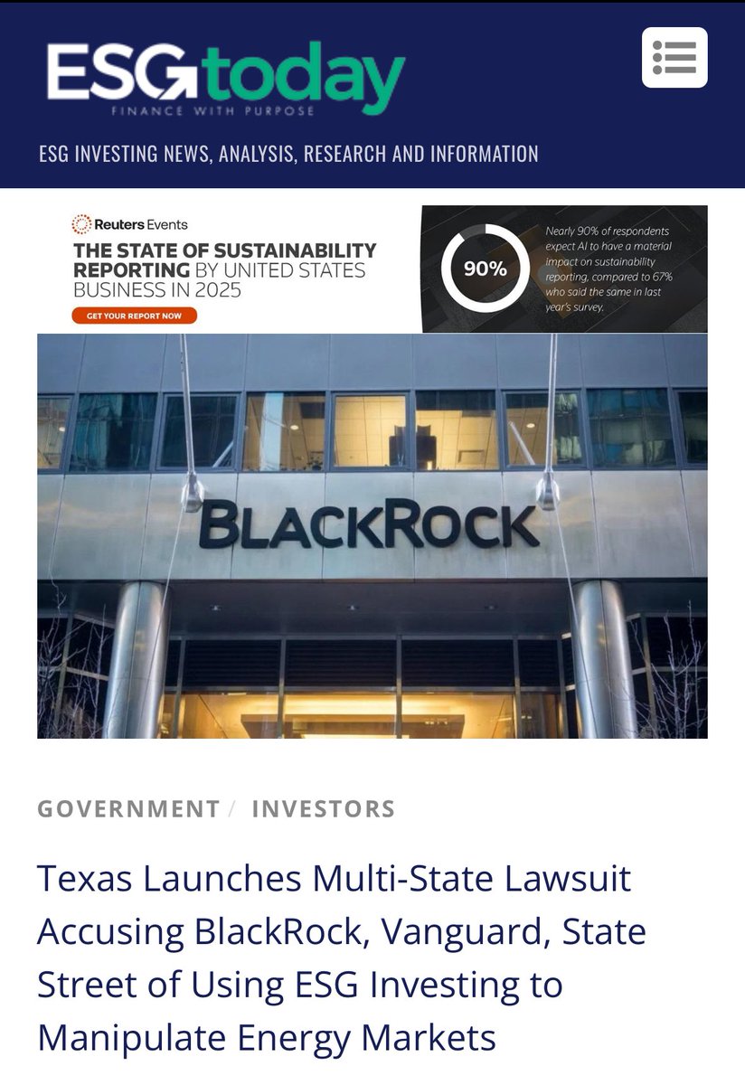 Attorney General Ken Paxton fights hard for consumers in our state. He has one of the most creative and strategic legal minds of our day. Recently, General Paxton filed suit on behalf of the State of Texas against Blackrock, State Street and Vanguard alleging manipulation of the