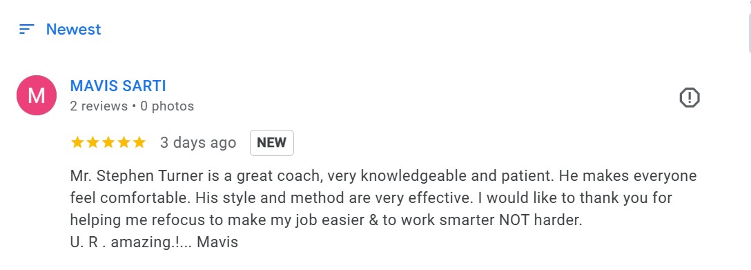 TurnerTimeLLC's tweet image. Another 5 STAR GOOGLE REVIEW:
Mavis Sarti, account sales rep at Marsh Electronics, Inc.
Want to Work Smarter. Harder? Let us know in the comments.
Visit our website turnertimemanagement.com or send us an email at info@turnertimemanagement.com or call 855-778-8463.

#testimonials