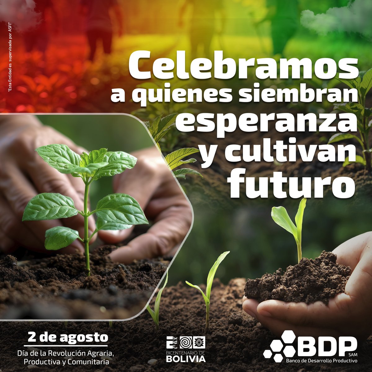 #SalutaciónBDP | Unidos por un desarrollo que florece desde nuestras raíces 🚜🌱

#DíadelaRevoluciónAgrariaProductivayComunitaria