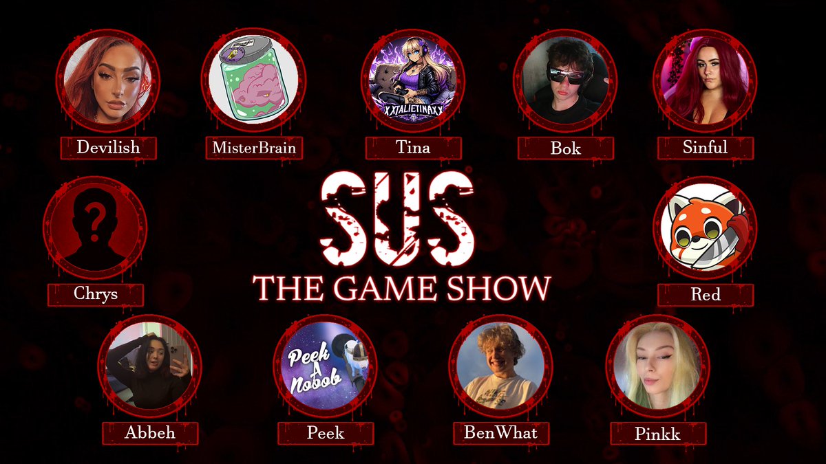 🕵️‍♂️SUS: THE GAME SHOW🕵️‍♂️
Lies, laughs, and a little bloodshed. The mystery begins—who’s going down first?👀

📅DATE: Saturday 2nd August
⏳TIME: 8pm (CEST)
🔗WHERE: twitch.tv/susthegameshow

Retweets🔁and Likes❤️appreciated!