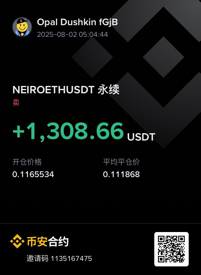$NEIRO 市场太跳脱，有赚就跑吧，黑天鹅变成上世纪的事情