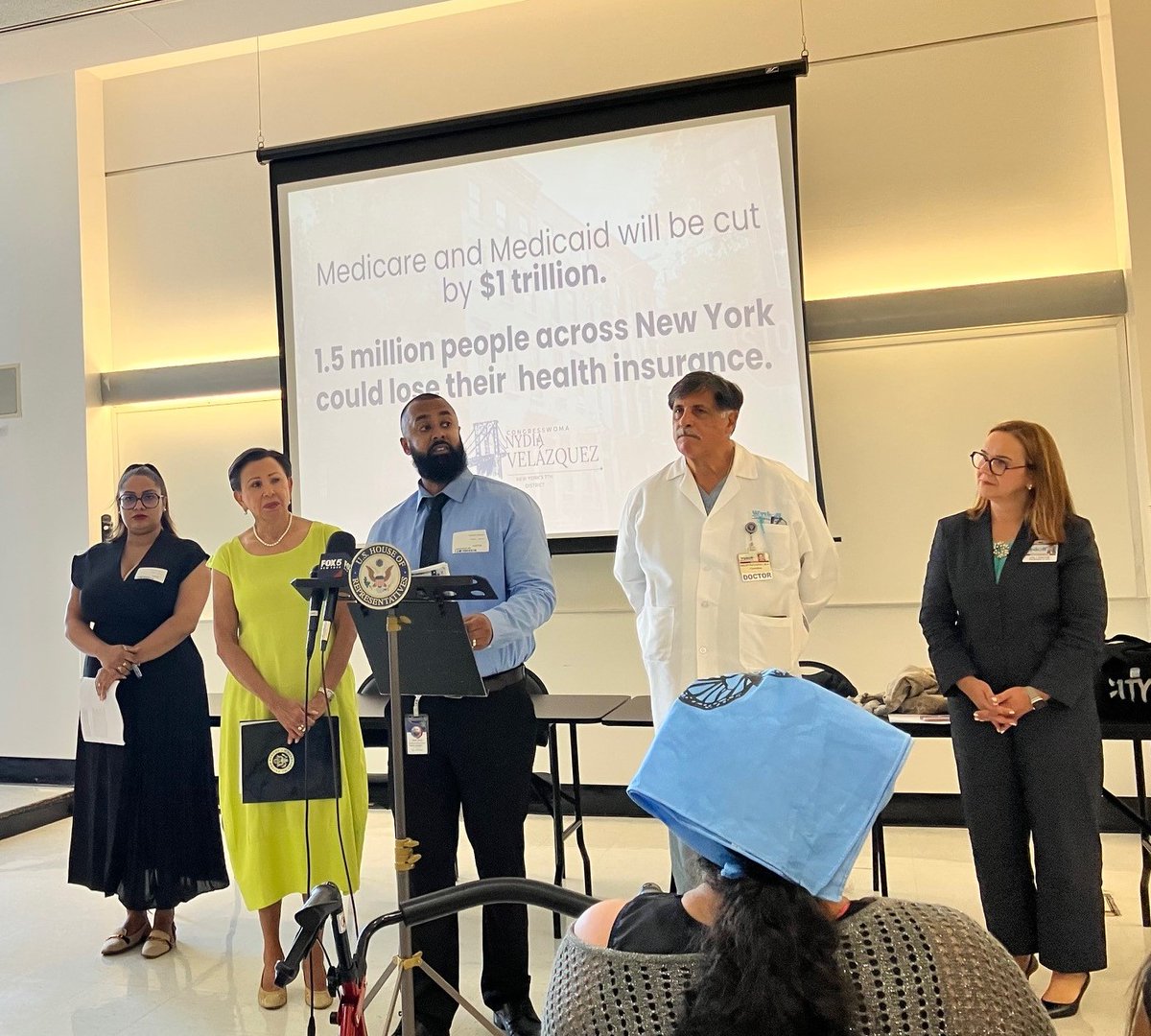 Earlier this week, we attended Congresswoman <a href="/NydiaVelazquez/">Rep. Nydia Velazquez</a>'s Medicaid Day of Action press conference at the <a href="/WyckoffHospital/">Wyckoff Hospital</a>. Satish, Supervisor of the Veterans Program and U.S. Army Veteran team spoke at the conference about the impact Medicaid has on veterans.