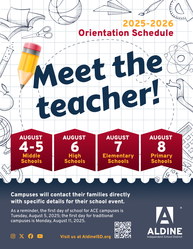 Hello, Aldine Colts. Check out these dates!
