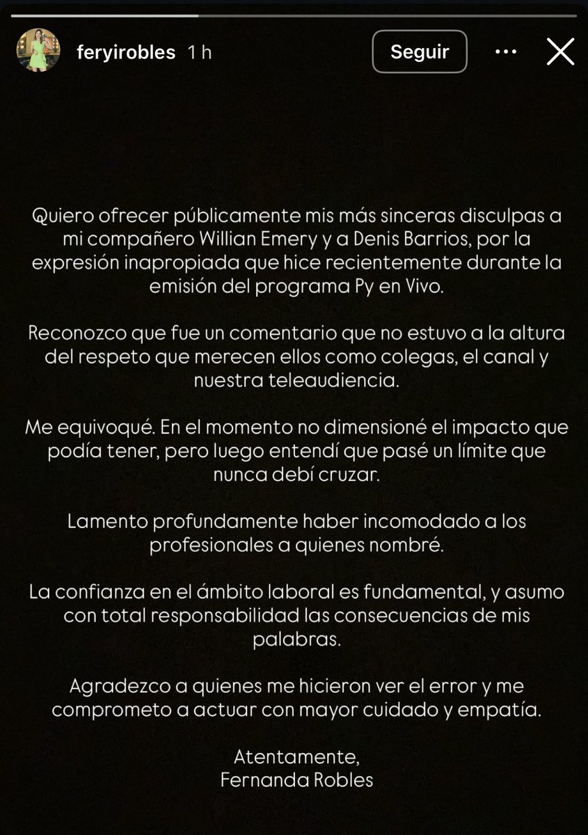 No fue "una expresión inapropiada" FERNANDA ROBLES 

Fue violencia, humillación y maltrato
VICIOSO, en vivo y frente a todos 😡
Ese texto de ChatGPT no va a borrar la crueldad que presenciamos.

Esto se soluciona con 
DESVINCULACIÓN INMEDIATA <a href="/Unicanal/">Unicanal</a>