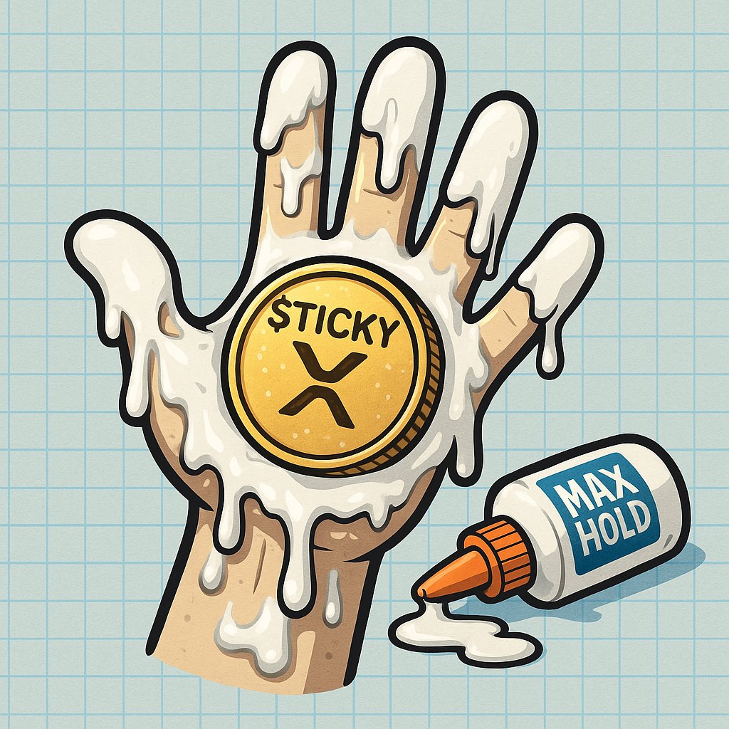 StickyHandsXRP's tweet photo. 👉 “I ain’t holding — I’m glued in for life. $STICKY x XRP” https://t.co/Mvo3HOOX4C