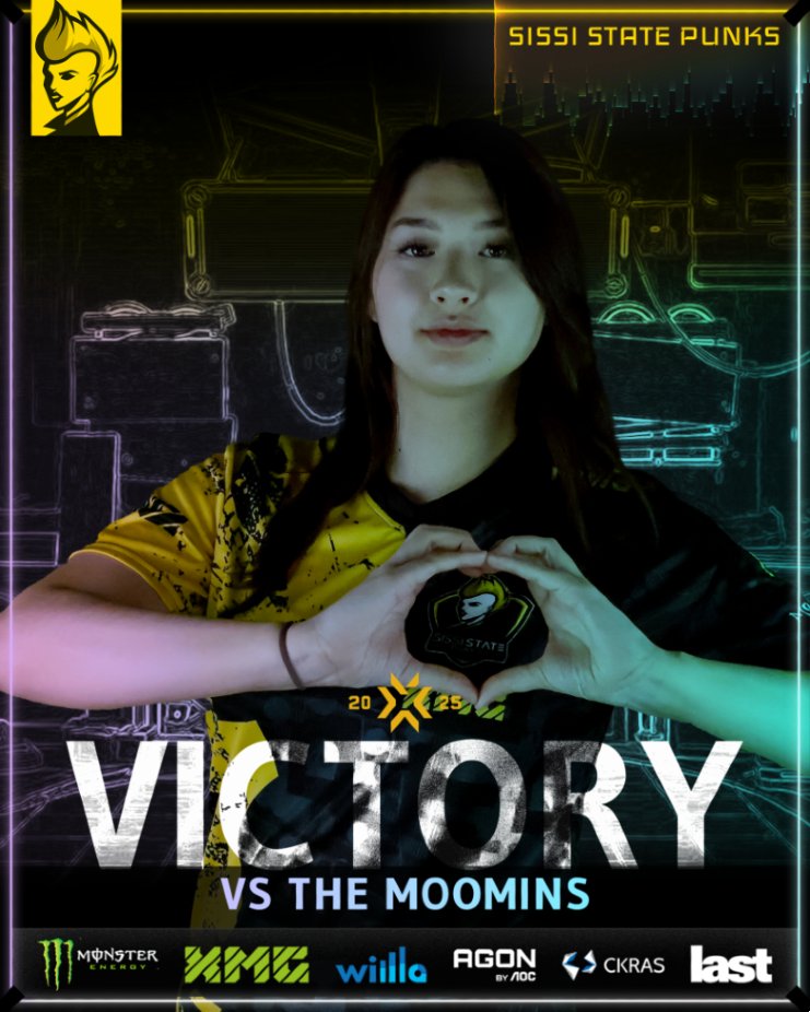 SISSI STΛTΞ PUNKS (@sissistatepunks) on Twitter photo WE DID IT!😍
With the win over The Moomins, we are qualified for the VCT GC Contenders Playoffs!
Nonetheless, we play again tomorrow for seeding against <a href="/_MillionFlowerz/">Million Flowerz</a>! 🤘
#SSPisPUNKROCK WE DID IT!😍
With the win over The Moomins, we are qualified for the VCT GC Contenders Playoffs!
Nonetheless, we play again tomorrow for seeding against <a href="/_MillionFlowerz/">Million Flowerz</a>! 🤘
#SSPisPUNKROCK