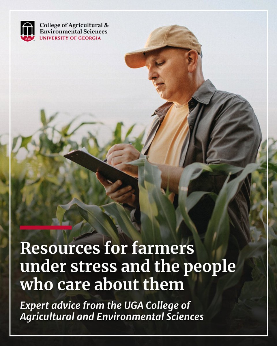 Farm ownership is a demanding profession with significant mental health challenges affecting producers across the country. UGA Extension experts have published a guide on managing stress designed for farmers and the people who care about them. 🔗 bit.ly/4l6lfgb