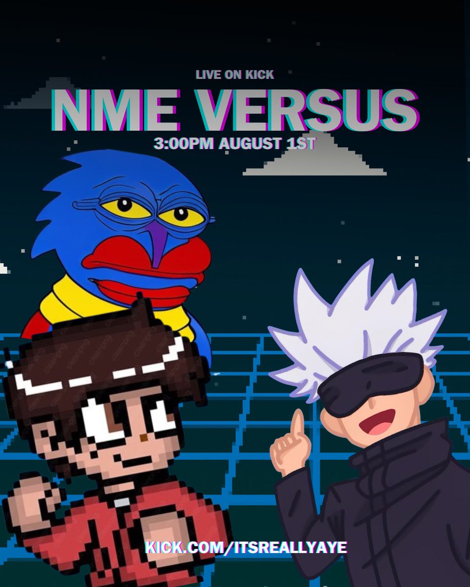 don’t miss NME VERSUS today, 3pm we run it. 🥊

kick.com/itsreallyaye