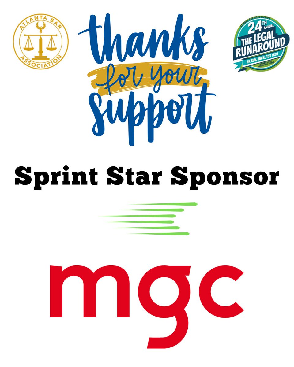 We want to extend our heartfelt thanks to our Sprint Star Sponsor, MGC. Your generous support helps make this event a success. Your partnership makes all the difference!  mgclaw.com