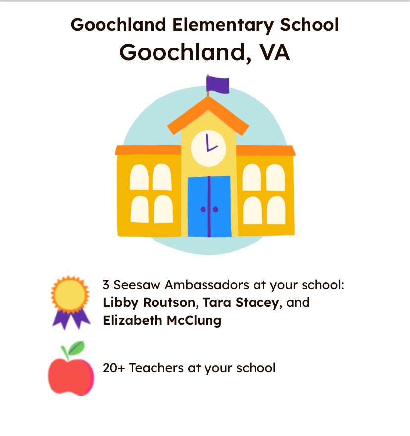 LibbyRoutson's tweet image. Excited to lead @Seesaw PD next week with the best teammates! 💜@MrsStaceyGES and @emcclungGES 🤩 at @GESOtterFam