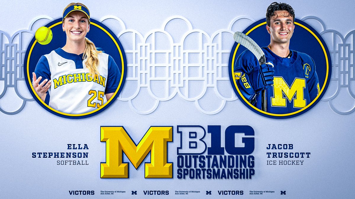 Huge congrats to our Big Ten Outstanding Sportsmanship Award winners - Ella Stephenson and Jacob Truscott!

INFO » myumi.ch/NryqG | #GoBlue