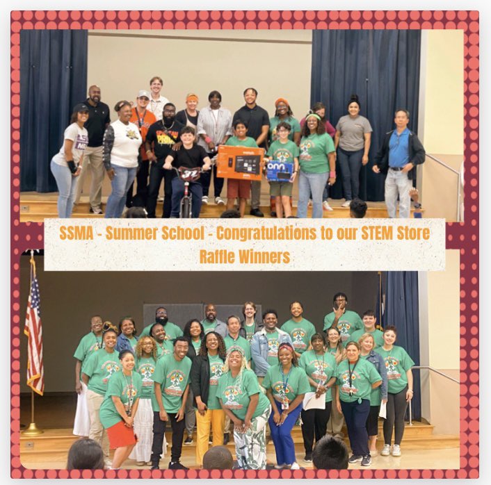 STAFFORDSTEM's tweet photo. Summer School Principal - Dr. Karen Grant donated, a Karaoke Machine, TV and Bike to be raffled at the end of summer STEM store. Congratulations to the winners! Thank you to my amazing Staff for teaching and nurturing our Little Spartans! @StaffordMSD https://t.co/sTYLNS8KhB